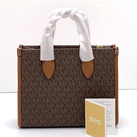 Michael Kors Mirella Small Logo Crossbody Bag Brown Signature color - Picture 4 of 13